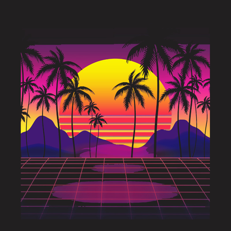 Synthwave T  Shirt Mesmerizing Sunset Synthwave T  Shirt T-Shirt by victorycanola | Artistshot