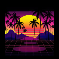 Synthwave T  Shirt Mesmerizing Sunset Synthwave T  Shirt Men's Long Sleeve Pajama Set | Artistshot