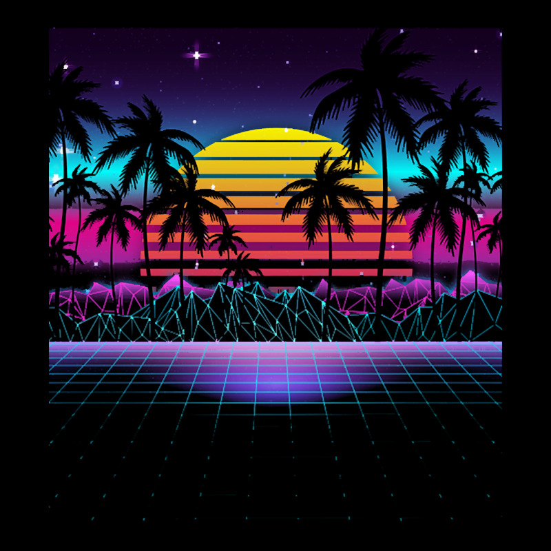 Synthwave T  Shirt Radiant Sunset Synthwave T  Shirt Men's Long Sleeve Pajama Set by victorycanola | Artistshot