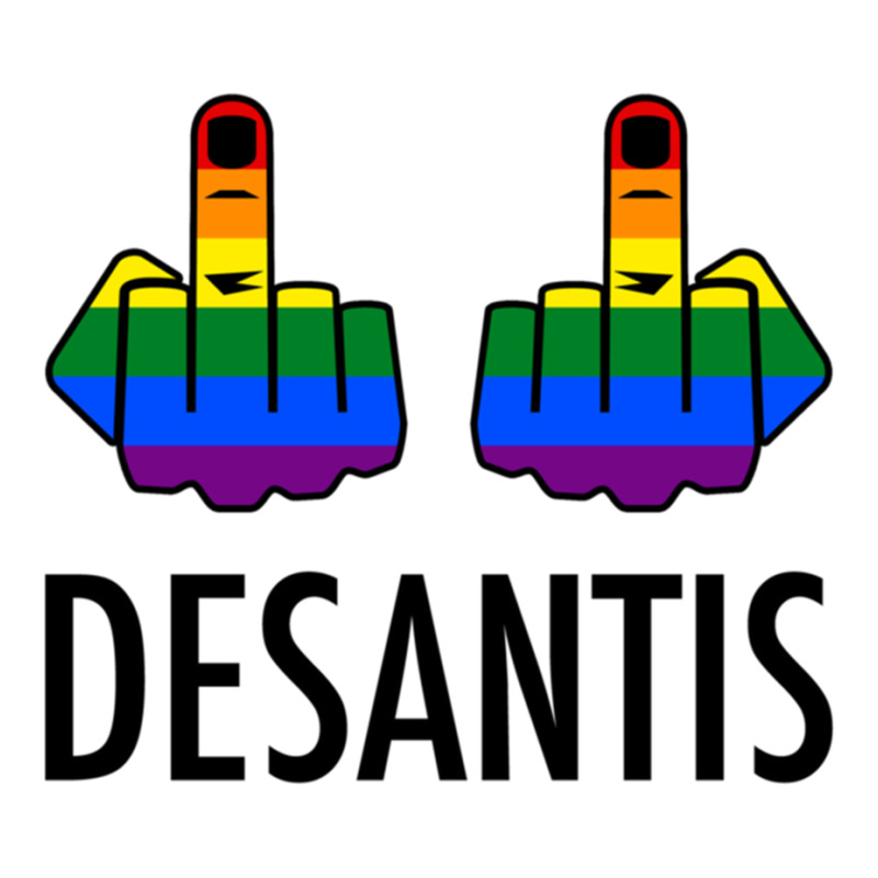 Fck Desantis X 2 - Censored With 2 Rainbow Middle Fingers Vogue Paper Bag - 16 X 6 X 12 | Artistshot