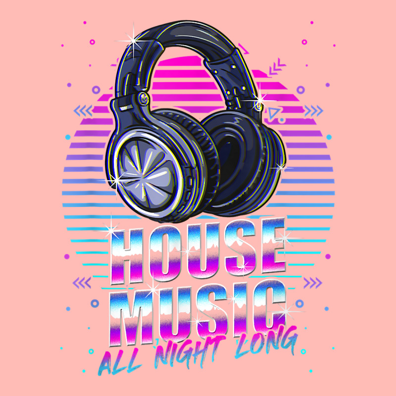 House Music All Night Long Emd Techno Bass Fan Headphones Dj T Shirt Urban Heavy T-shirt by atereabag | Artistshot