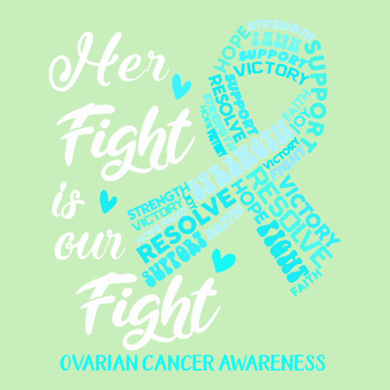 Ovarian Cancer Awareness T  Shirt Ovarian Cancer Awareness Her Fight I Urban Heavy T-shirt | Artistshot