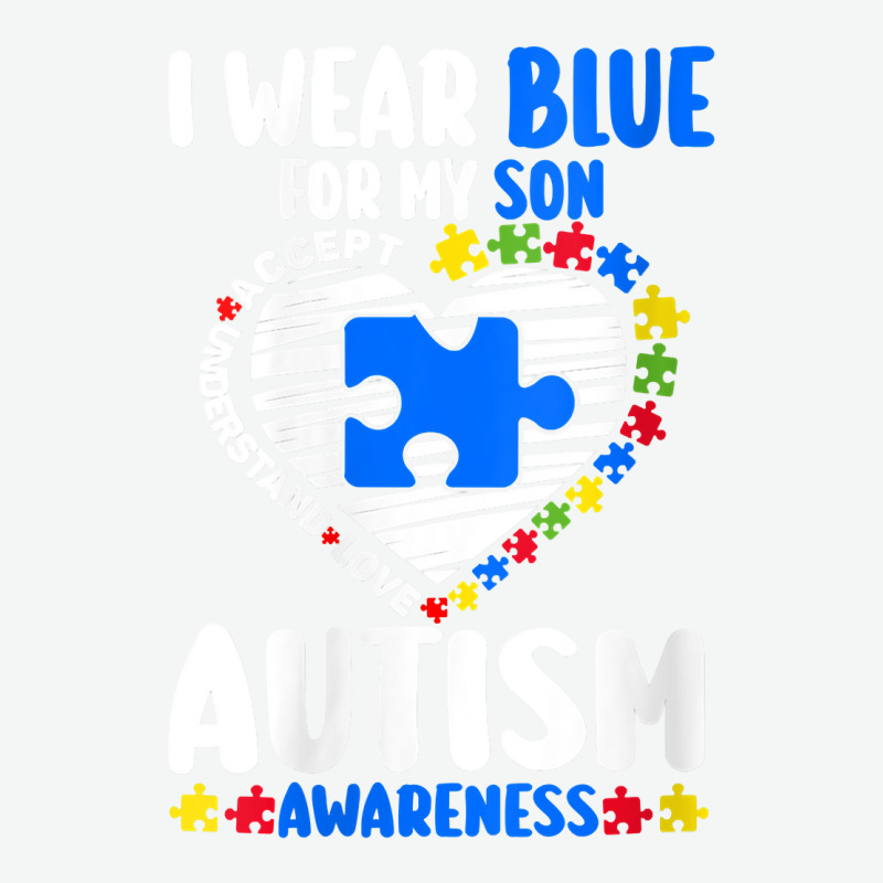 Womens I Wear Blue For My Son Autism Awareness Autistic V Neck T Shirt Urban Pullover Hoodie | Artistshot