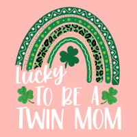 Lucky To Be A Twin Mom St Patrick's Day Leopard Rainbow Long Sleeve T Urban Pullover Hoodie | Artistshot