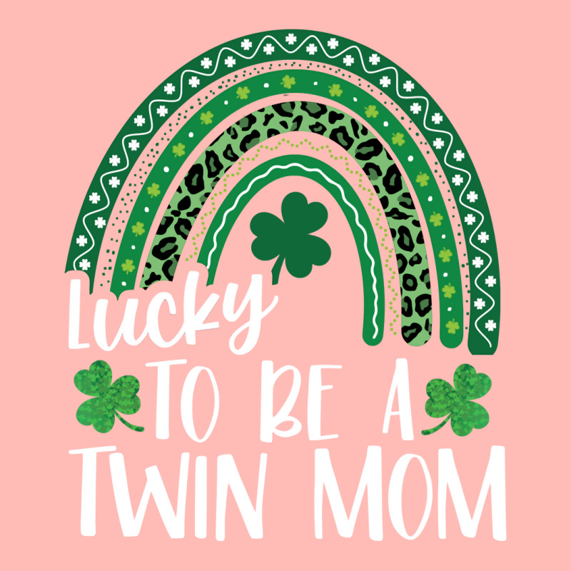 Lucky To Be A Twin Mom St Patrick's Day Leopard Rainbow Long Sleeve T Urban Pullover Hoodie | Artistshot