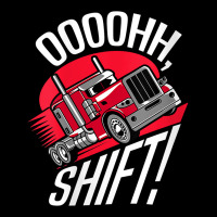 Womens Ohh Shift Trucker Big Rig 18 Wheeler Fan Funny Truck Driving V Pocket T-shirt | Artistshot