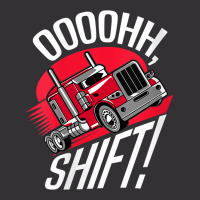 Womens Ohh Shift Trucker Big Rig 18 Wheeler Fan Funny Truck Driving V Vintage Hoodie And Short Set | Artistshot