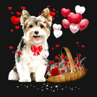 Cute Yorkshire Terrier Balloon Heart Valentine Day Valentine Mesh Cap | Artistshot