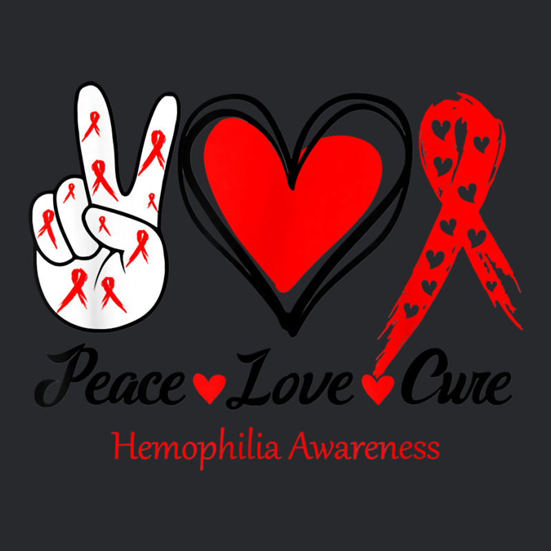 Peace Love Cure Hemophilia Awareness T Shirt Trucker Cap by cm-arts | Artistshot