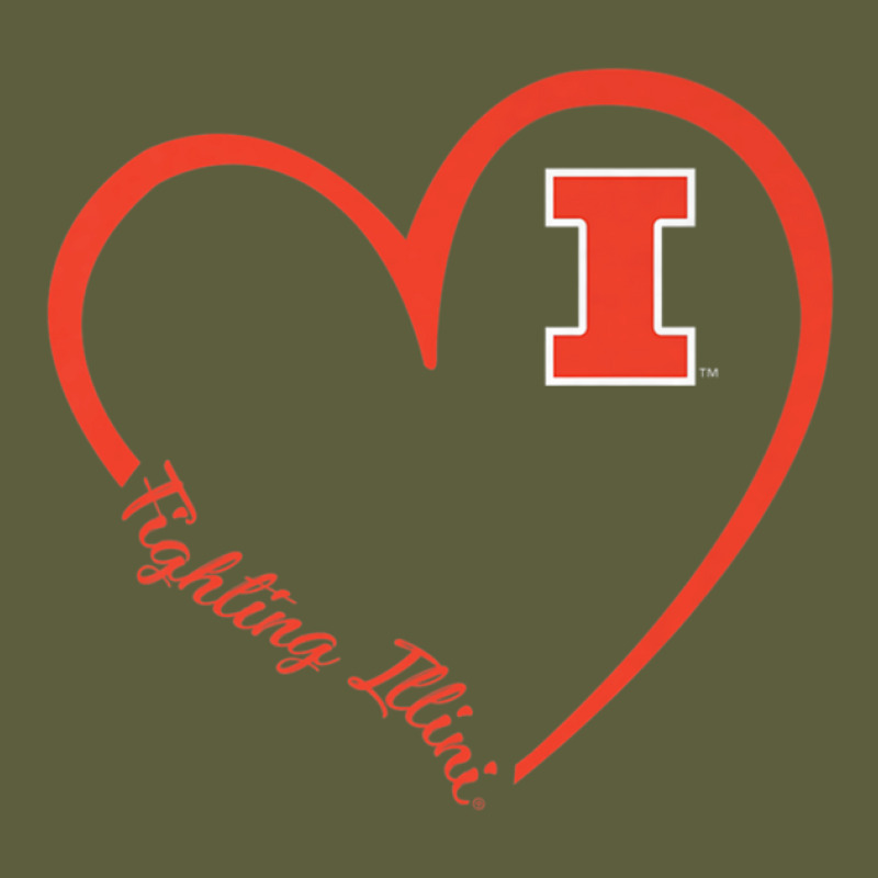 Illinois Fighting Illini Heart 34 - Apparel Camo Snapback by IsaiahStark | Artistshot