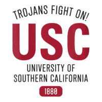 Usc Womens Trojans Fight On! Simple Stack Cardinal Black V-neck Traveler Paper Bag -13 X 6 X 15 3/4 | Artistshot