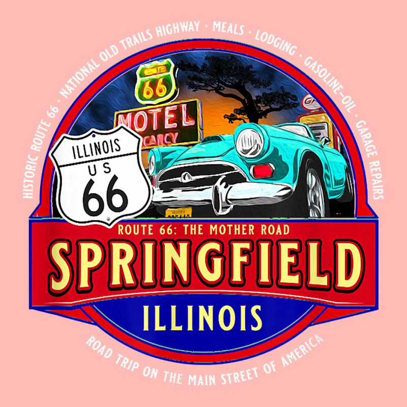 Historic Route 66 Springfield Illinois Main Street America T Shirt Urban Heavy T-shirt | Artistshot