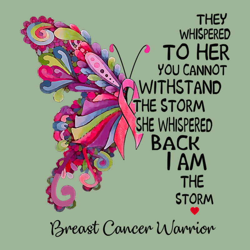 Womens Pink Butterfly I Am The Storm Breast Cancer Warrior T Shirt Urban Heavy T-shirt | Artistshot