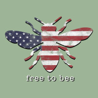 Bee Free' Honeybee With American Flag T Shirt Urban Heavy T-shirt | Artistshot