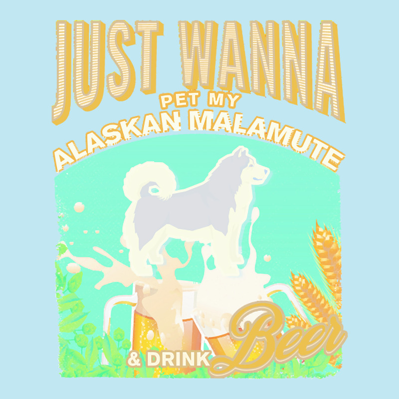 Alaskan Malamute T  Shirt Dog Owner, Just Wanna Pet My Alaskan Malamut Urban Pullover Hoodie | Artistshot