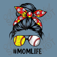 Womens Mom Life Softball Baseball Mothers Day Messy Bun Urban Pullover Hoodie | Artistshot