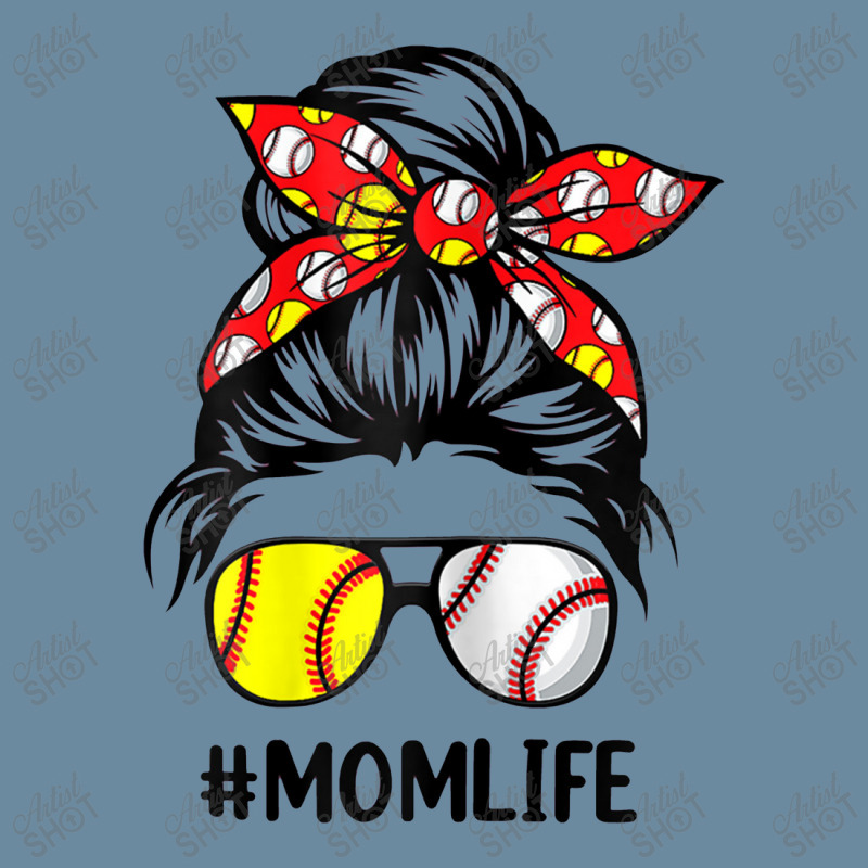 Womens Mom Life Softball Baseball Mothers Day Messy Bun Urban Pullover Hoodie | Artistshot