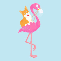 Corgi T  Shirt Corgi Rider Flamingo Funny T  Shirt Urban Pullover Hoodie | Artistshot