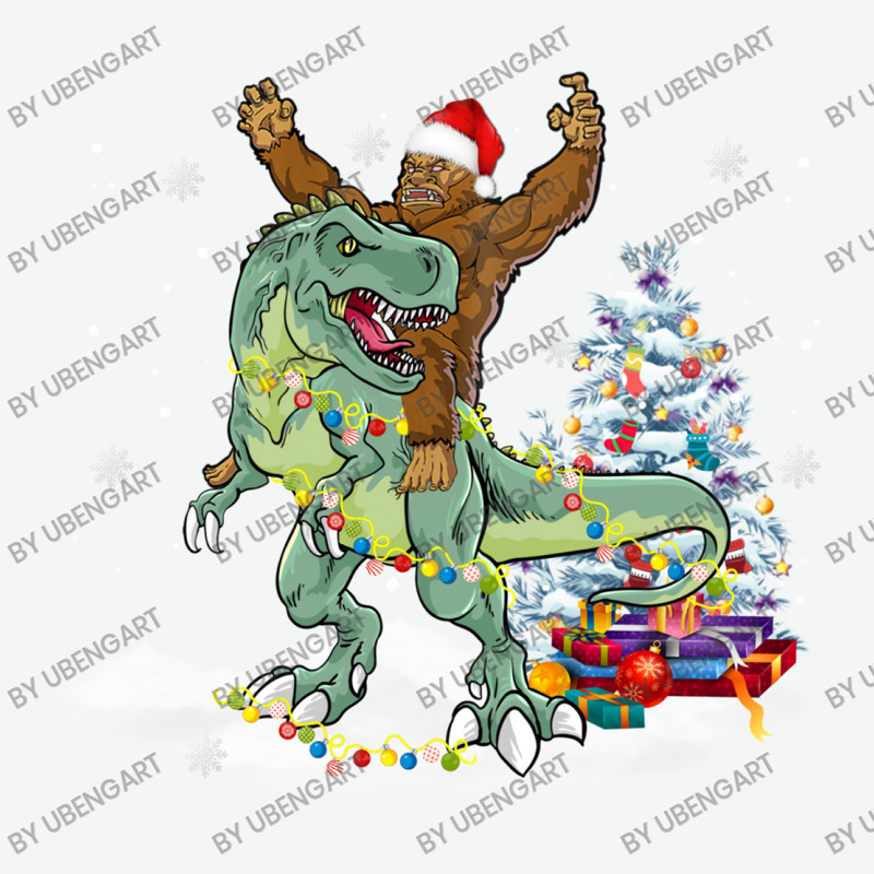 Bigfoot Sasquatch Riding Dinosaur T Rex Christmas Urban Pullover Hoodie | Artistshot