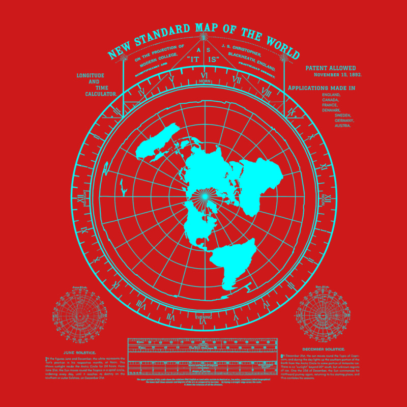 Gleason's New Standard Map Of The World, Flat Earth Baseball Cap | Artistshot