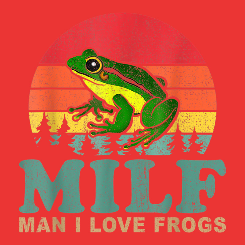 Milf Man I Love Frogs Funny Saying Frog Amphibian Mesh Cap | Artistshot