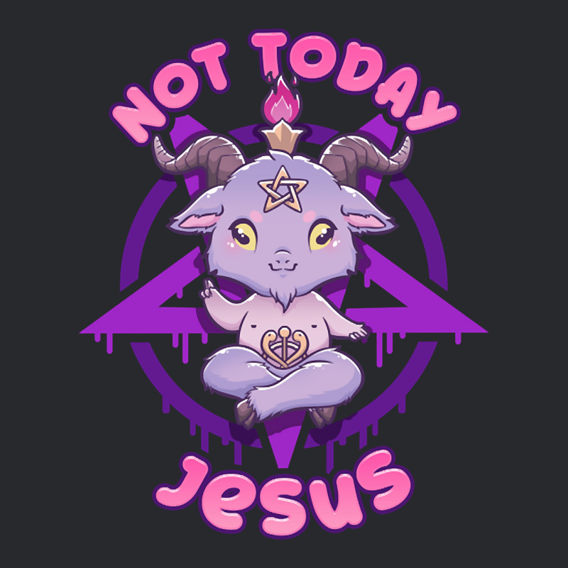 Not Today Jesus I Cute Satanic Goat T-shirt Trucker Cap by poppyallen | Artistshot