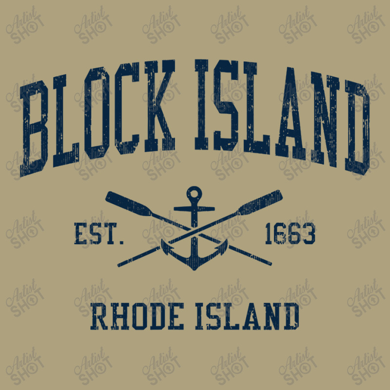 Block Island Ri Vintage Navy Crossed Oars & Boat Anchor Flat Bill Snapback Cap by CUSER3772 | Artistshot