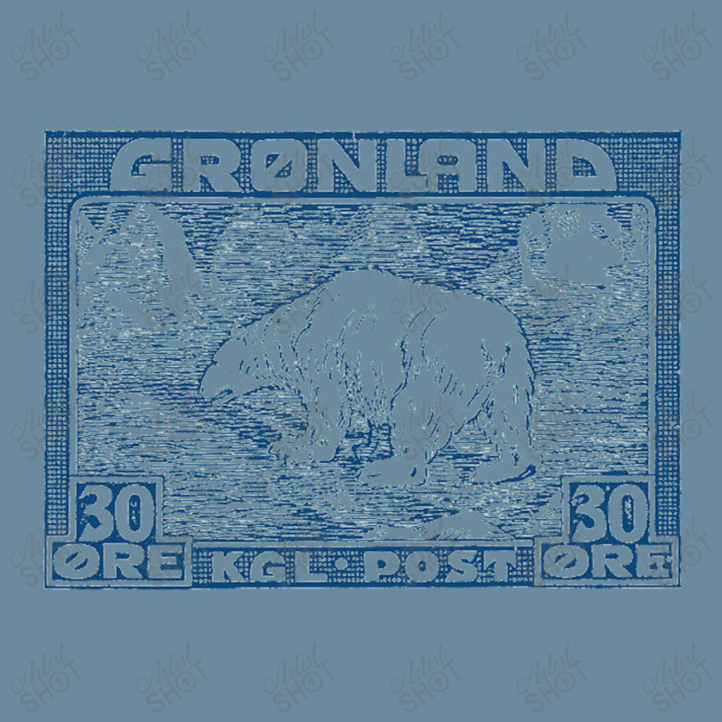 Vintage Greenland Polar Bear Postage Stamp Design Urban Heavy T-shirt | Artistshot