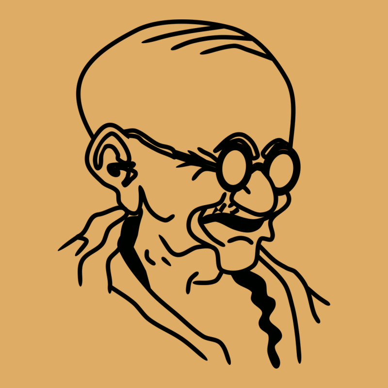 Illustration Of Gandhi Jayanti's Monochrome Vector Face Urban Heavy T-shirt | Artistshot