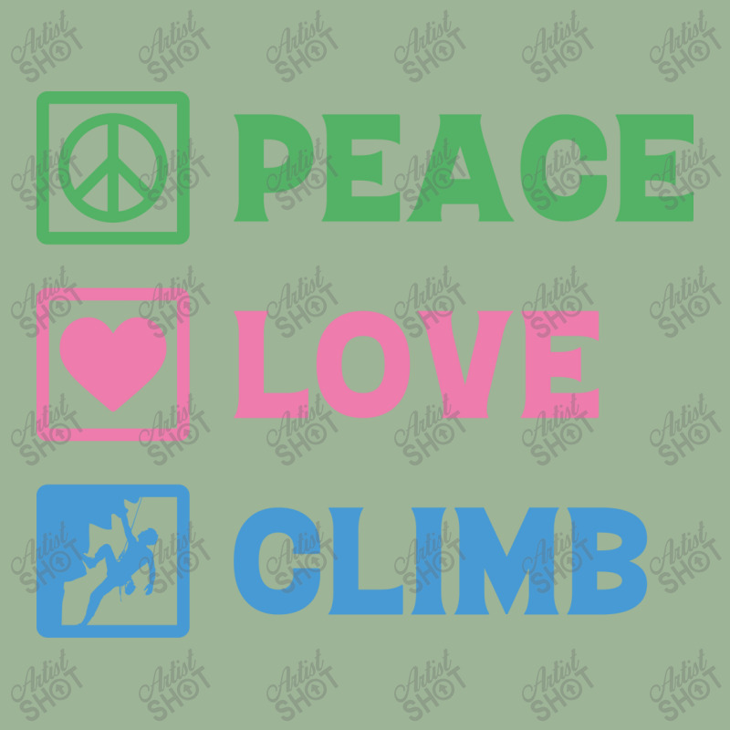 Peace Love Climb Climbing Urban Heavy T-shirt | Artistshot