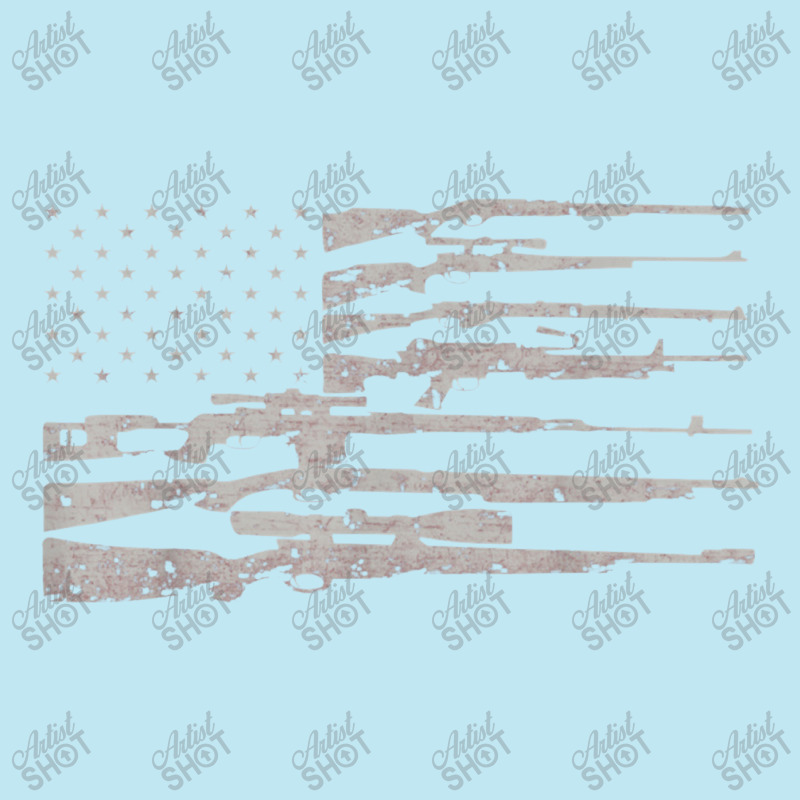 Big American Flag With Machine Guns 2a Flag Urban Heavy T-shirt | Artistshot