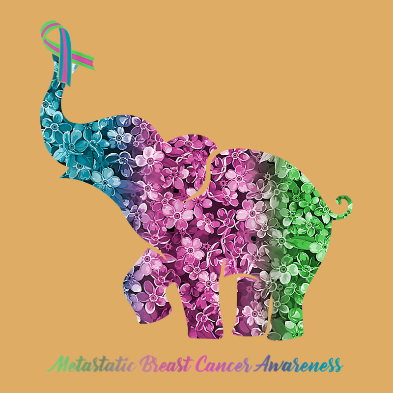 Elephant With Flower Metastatic Breast Cancer Awareness T Shirt Urban Heavy T-shirt by ranmarbunathoo90 | Artistshot