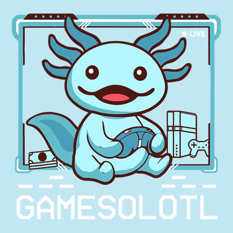 Axolotl Fish Playing Video Game Whiteaxolotl Lizard Gamers 244 Urban Heavy T-shirt by circularflap | Artistshot