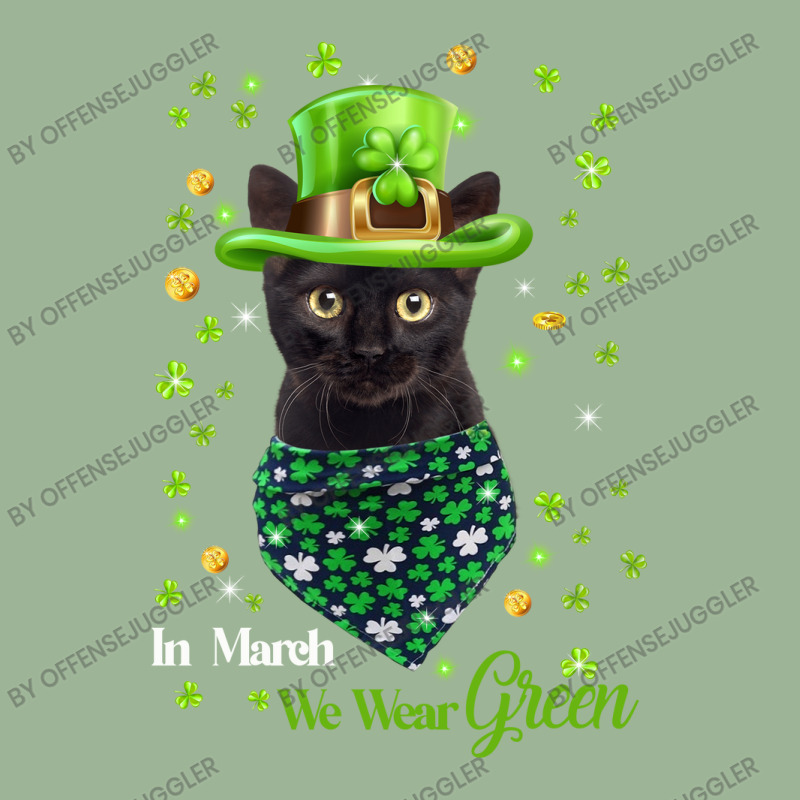 Cat Kitty We Wear Green In March Black Cat Urban Pullover Hoodie | Artistshot