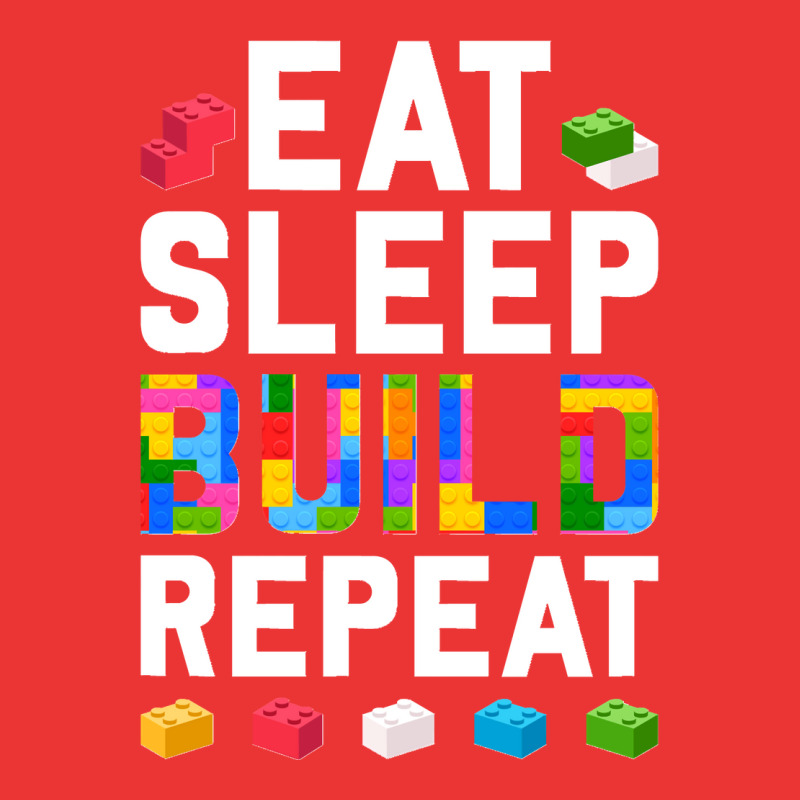 Master Builder Eat Sleep Build Repeat Building Blocks Bricks Sweatshir Mesh Cap | Artistshot