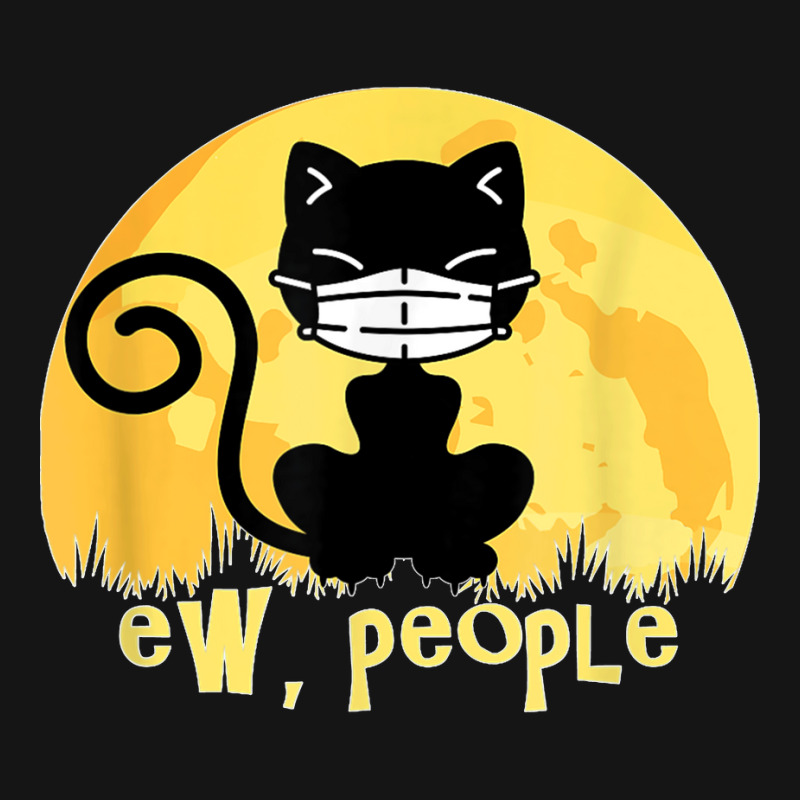 Funny Ew People Cat Black Cat Moon Cat Cat With Mask Mesh cap by MICHAELFRANCISSMITH | Artistshot