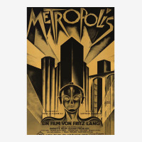 Metropolis Fritz Lang 1926  Vintage Movie Poster Bw Flat Bill Snapback Cap | Artistshot