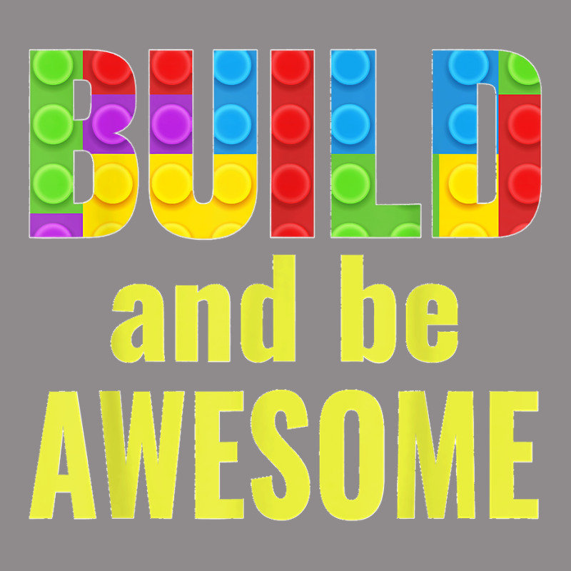 Build And Be Awesome Brick Builder Kids Block Set Builder Flat Bill Snapback Cap | Artistshot