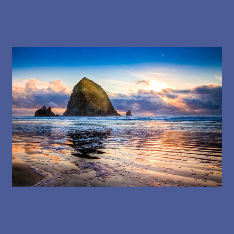 Haystack Rock Flat Bill Snapback Cap by cm-arts | Artistshot