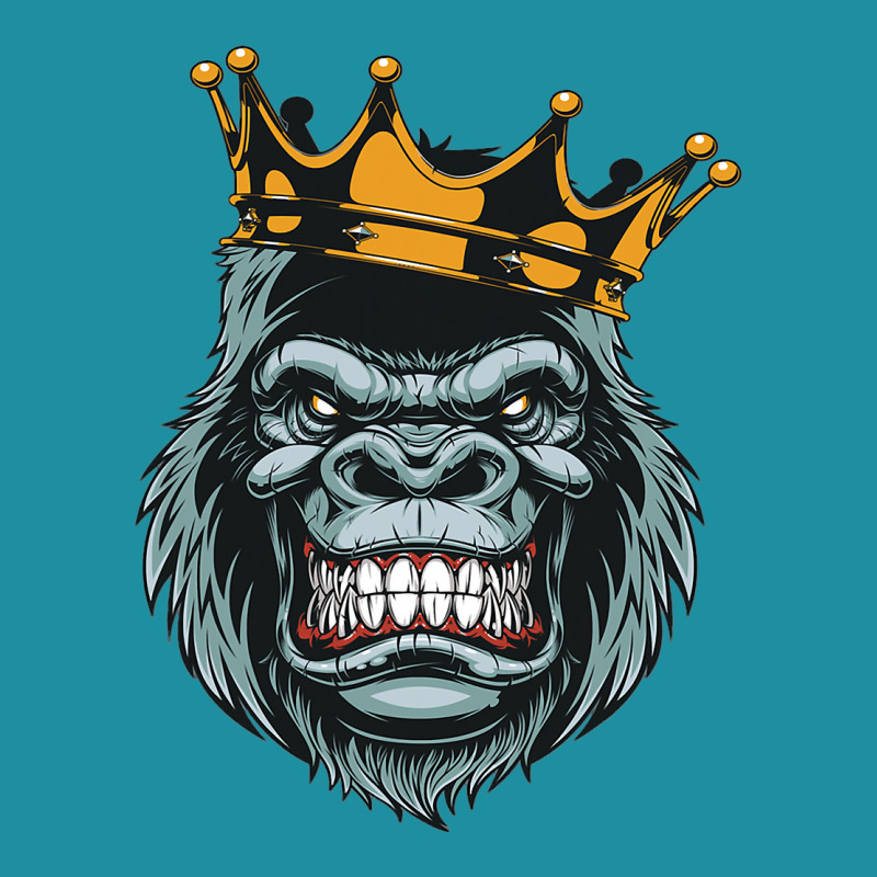 Gorilla King Ferocious Gorilla On With Crown Christmas Gifts Flat Bill Snapback Cap | Artistshot