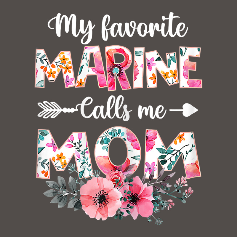 Womens My Favorite Marine Calls Me Mom Marine Military Flat Bill Snapback Cap by BessieCarolyn | Artistshot