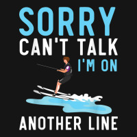 Sorry Can't Talk I'm On Another Line Water Skiing Water Ski Mesh Cap | Artistshot