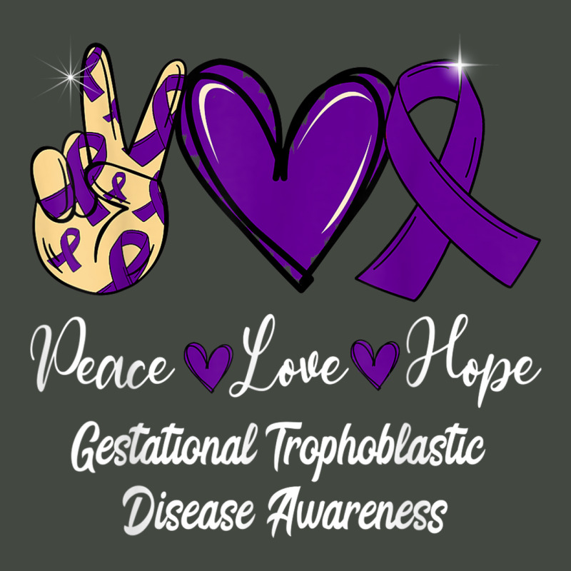 Gestational Trophoblastic Disease Love Hope Purple Ribbon Trucker Cap | Artistshot