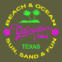 Ocean & Beach Galveston Island Texas Vacation Black T Shirt Camo Snapback | Artistshot