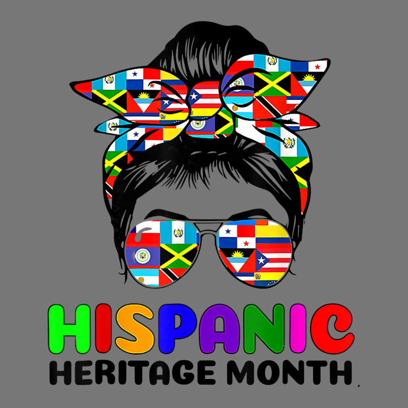 National Hispanic Heritage Month Latin Flags Messy Bun T Shirt Camo Snapback by cm-arts | Artistshot