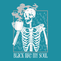 Black Coffee Like My Soul Skeleton Drinking Coffee Funny Premium T Shi Flat Bill Snapback Cap | Artistshot