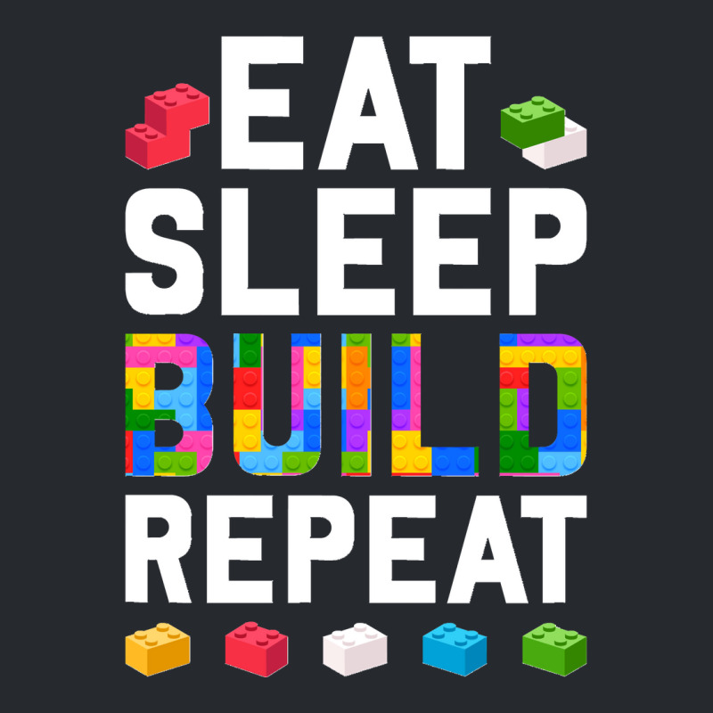 Master Builder Eat Sleep Build Repeat Building Blocks Bricks Sweatshir Flat Bill Snapback Cap | Artistshot