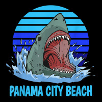 Panama City Beach Vacation Shark Theme Flat Bill Snapback Cap | Artistshot