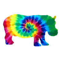 Hippopotamus Hippo Tie Dye Vintage Hippie Hippopotamus Lover 216 Hippo Debie Paper Bag - 10 X 5 X 13 | Artistshot