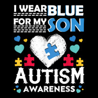 I Wear Blue For My Son Autism Awareness Month Parents Gifts T Shirt Adjustable Cap | Artistshot